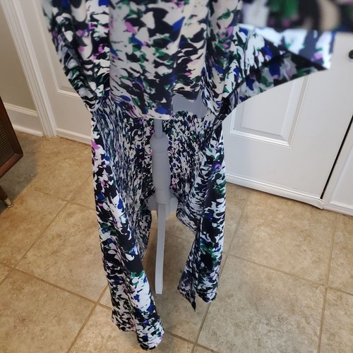 Banana Republic Maxi Dress Womens 8 Floral Shirred Waist V-neck Sleeveless Party - Picture 10 of 14
