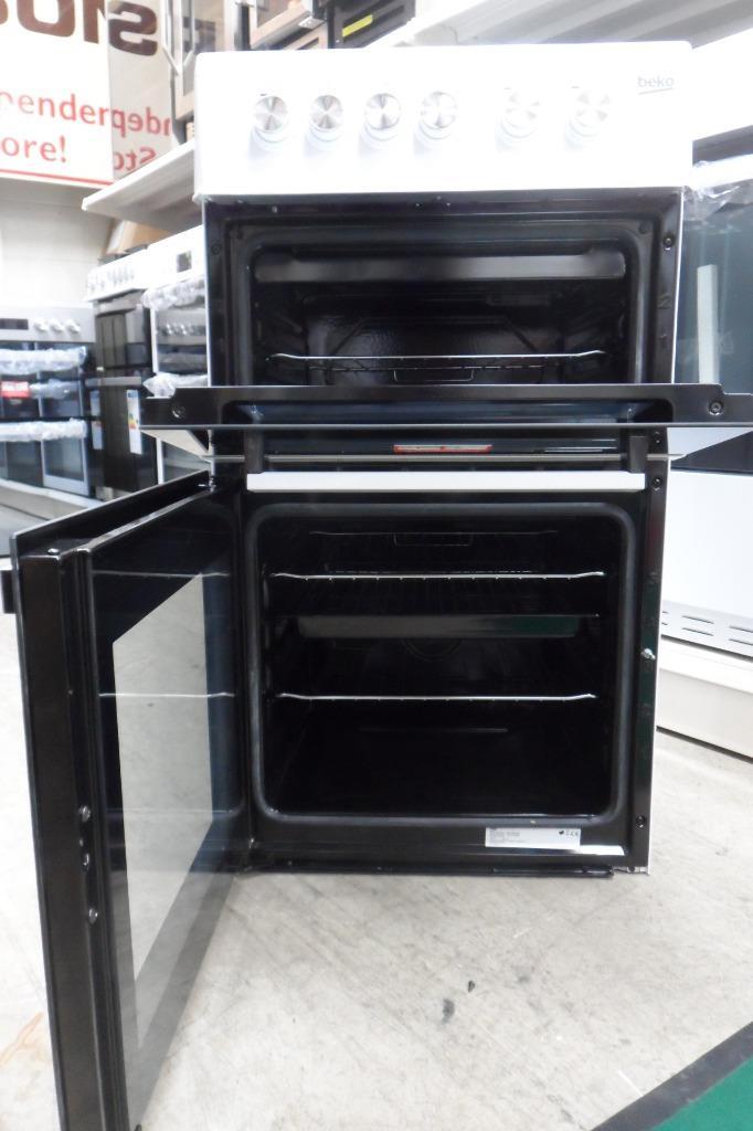 Beko KDVC563AW White Electric Cooker Double Oven Ceramic Top 50cm