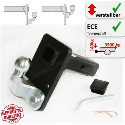 AHK 2  50x50 Höhenverstellbar Anhängebock Adapter für Ford Explorer V 2011 2019