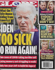 Globe Magazine Joe Biden Johnny Depp Amber Heard Brad Pitt Ivana Trump 2022