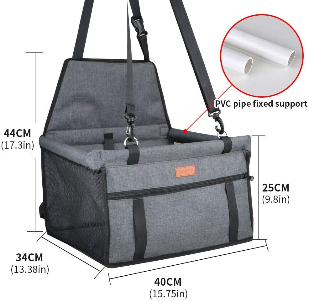 SWIHELP Dog Car Seat Puppy Portable Pet Booster Car Seat with ClipOn