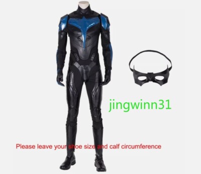 Nightwing Costume Cosplay Suit Dick Grayson Upgrade Version