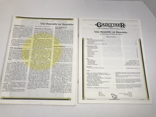 1989 Advanced Dungeons & Dragons Gazetteer The Republic of Darokin #9250 - Picture 8 of 14