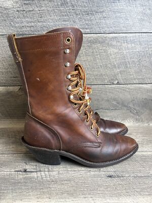 Hathorn Packer Logger Leather Boots Woman Size