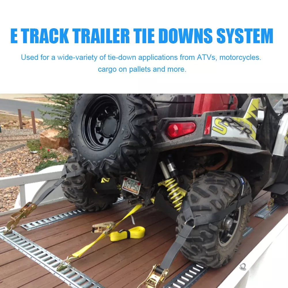 Galvanized 2 3 4 5 8 10 Horizontal E Track Tie down Rail Kit Accessories