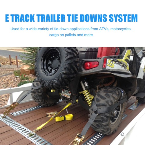 Galvanized 2' 3' 4' 5' 8' 10' Horizontal E Track Tiedown Rail Kit