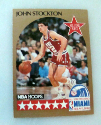 JOHN STOCKTON - card #25 - ALL STAR WEST - HOOPS 1990-1991 JOHN STOCKTON - card #25 - ALL STAR WEST - HOOPS 1990-1991