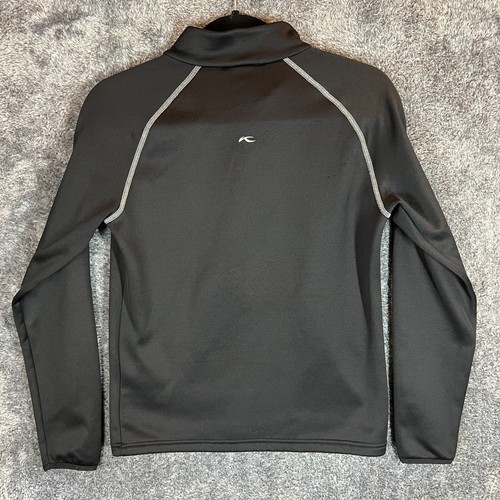 KJUS Girls 1/4 Zip Fleece-Lined Pullover Black 164 EU (Age 14-15) Golf - Picture 2 of 9