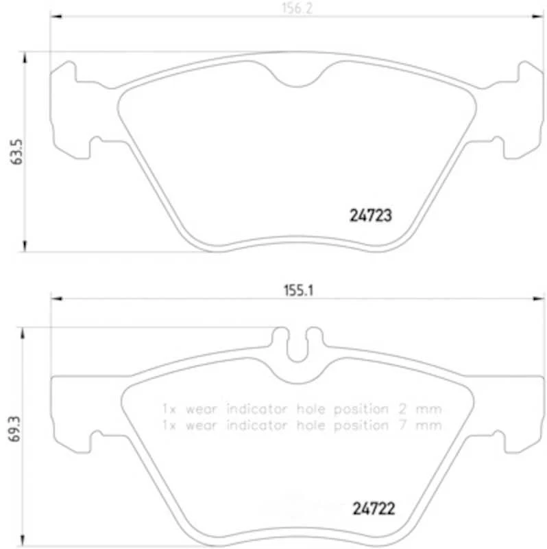 Оригинальный фрикционный материал подходит для Mercedes-Benz E350 E320 HE 2004-2009 годов выпуска - Изображение 2 из 4