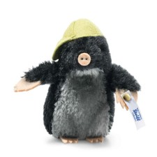 Steiff Maxi Mole 4" 10cm Wearing Jaunty Cap - Mohair Non Jointed - So Cute