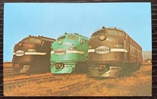 NEW YORK CENTRAL RAILROAD SYSTEM LOCOMOTIVES 4055-4053-4055 COLOR POSTCARD NEW