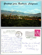 Postcard Greetings From Redlands California