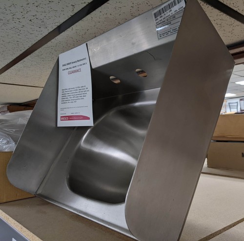 Eagle HSA-10-F-LRS Hand Sink, wall mount, 13-1/2 in. wide x 9-3/4 in. - Picture 3 of 6