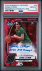 4039 Sonia Citron 2024 Bowman U Chrome Sapphire #64 Red Refractor Auto /5 PSA 10