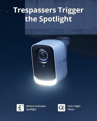 Telecamera di sicurezza Eufy S300 3C wireless 3C telecamera aggiuntiva 4K riconoscimento facciale AI - Foto 3 di 5