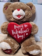 Dan Dee Sweetheart Brown Teddy Bear 16  Plush Happy Valentine's Day Heart 2018