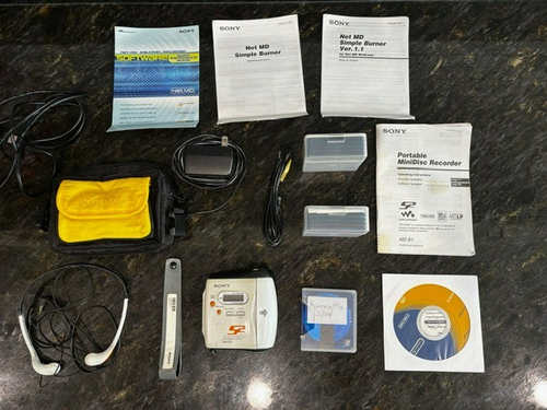 Sony MZ-S1 Net MD Sports Walkman MiniDisc Player Recorder Bundle w ...