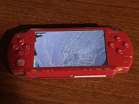 PlayStation Portable PSP 2001 Red God Of War Edition Console For Parts Or Repair