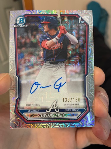 Owen Carey [HTA Choice] #CPA-OC 2026 Bowman Chrome Prospect Autograph card