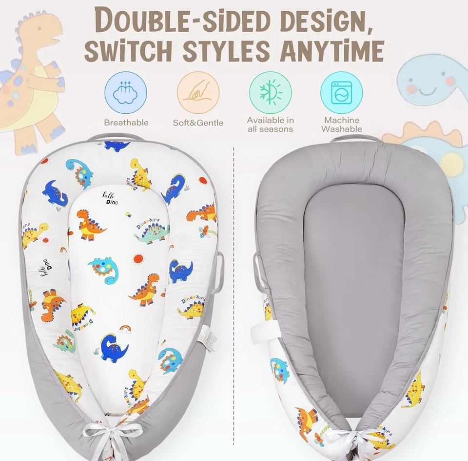 Dino可调节婴儿躺椅新生儿-24个月密封 — 第 2/4 张图片