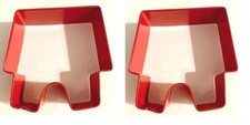 2 DOGHOUSE shape COOKIE CUTTERS Wilton metal standard size biscuit fondant treat