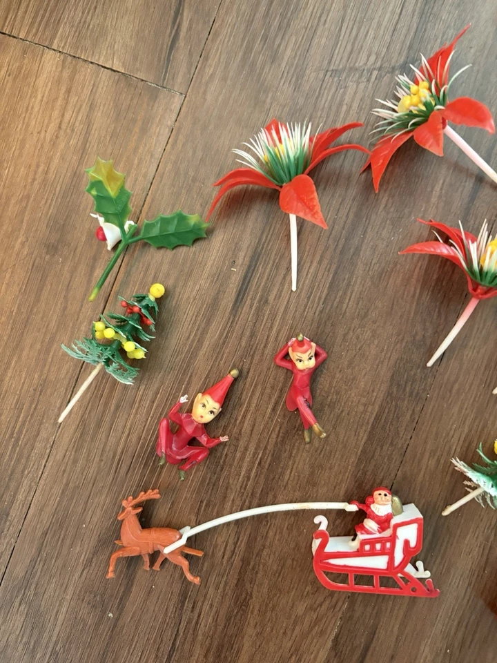 13 selecciones vintage de magdalenas navideñas rojas y verdes Foto 2 de 4