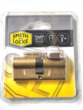 Smith And Locke Euro Cylinder Lock 35/35mm Brass 3 Keys New Sealed
