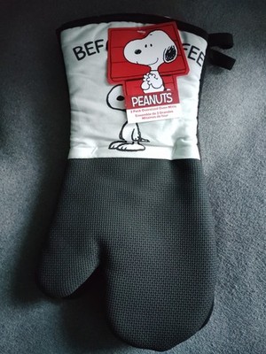  Ofenhandschuhe Hitzeschutz Backen Ofen Peanuts Snoopy Before After Coffee