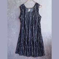 Vintage Micro Pleat Midi Dress Size 2X Sleeveless Lettuce Trim Plisse Fairy