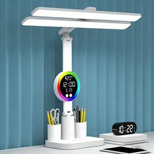 Desk Lamp, Desk Light with LED Display, USB Charging Port, Dimmable Home Office