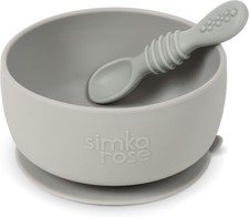 Baby Bowl and Spoon Set, Baby Bowls Suction for Toddler, BPA-Silicone Bowls