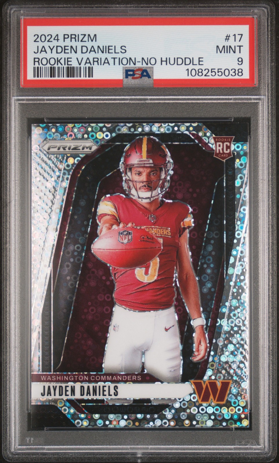 2024 Prizm Jayden Daniels RC #17 Rookie Variation PSA 9 Commanders