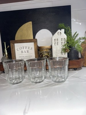 Set Of 3 Luminarc Paneled Style Tumblers