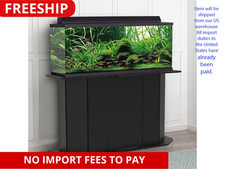 Deluxe 55 Gallon Aquarium Stand, Storage Cabinet, Fish Tank Holder, Wood Doors