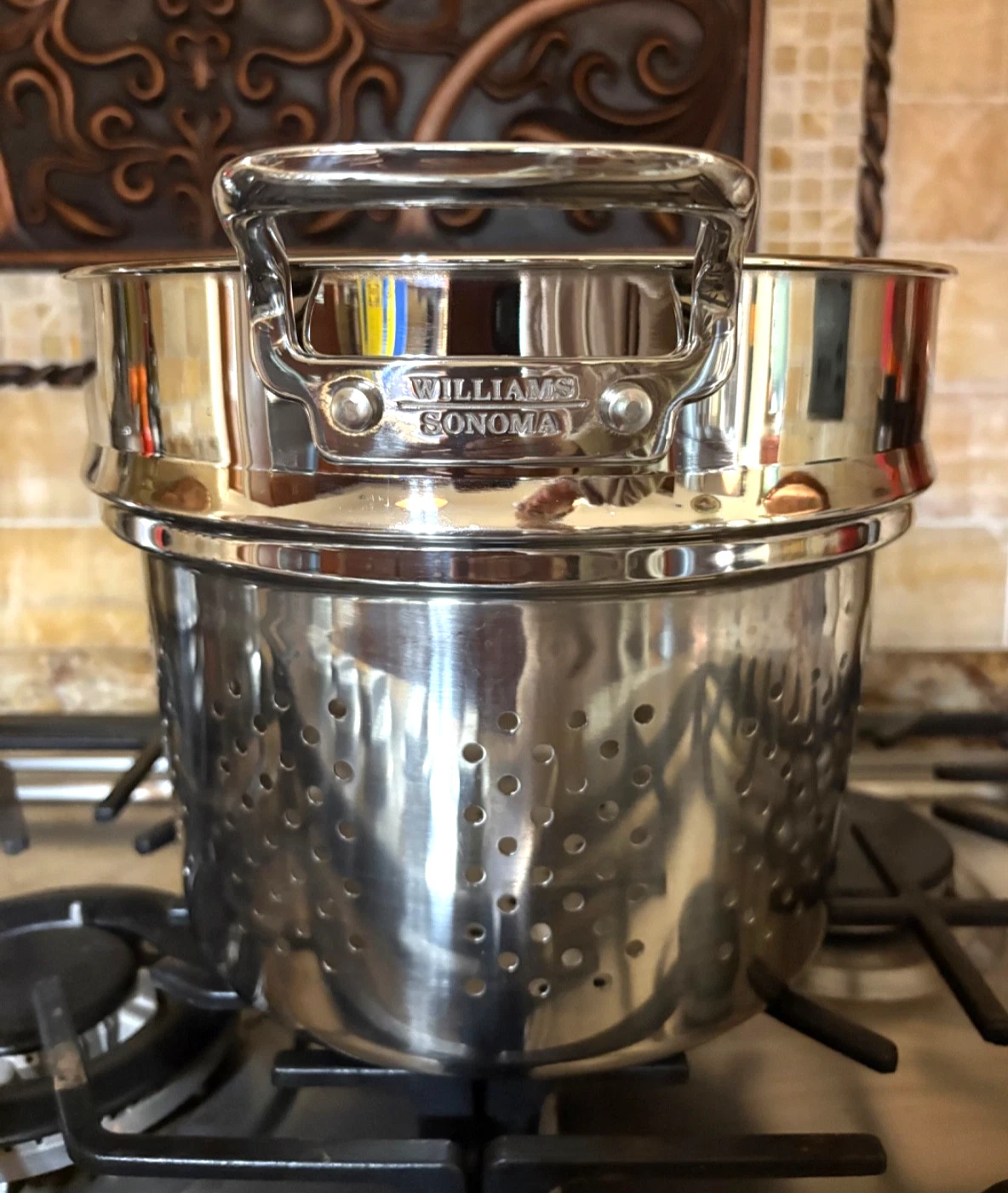 Williams Sonoma Pasta Insert Steamer 7 3/4" x 9 3/4" x 8"