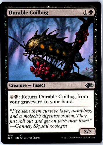 MAGIC TG: Jumpstart 2022 #408 Durable Coilbug- Common.M2A - Afbeelding 1 van 2
