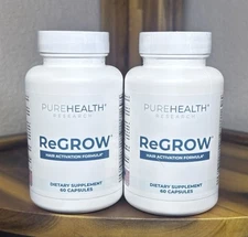 PureHealth Research ReGROW HAIR ACTIVATION FORMULA  60 Capsules - Exp : 09/2026