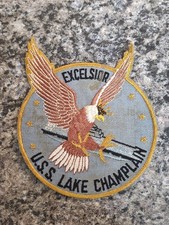 Rare Original 1940's 1950's U.S. Navy U.S.S. Lake Champion Excelsior Patch 1960s