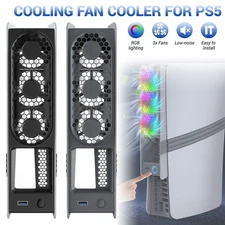 Cooling Fan for PS5 Slim Disc/Digital Efficient Cooling Accessories with 3 Fans
