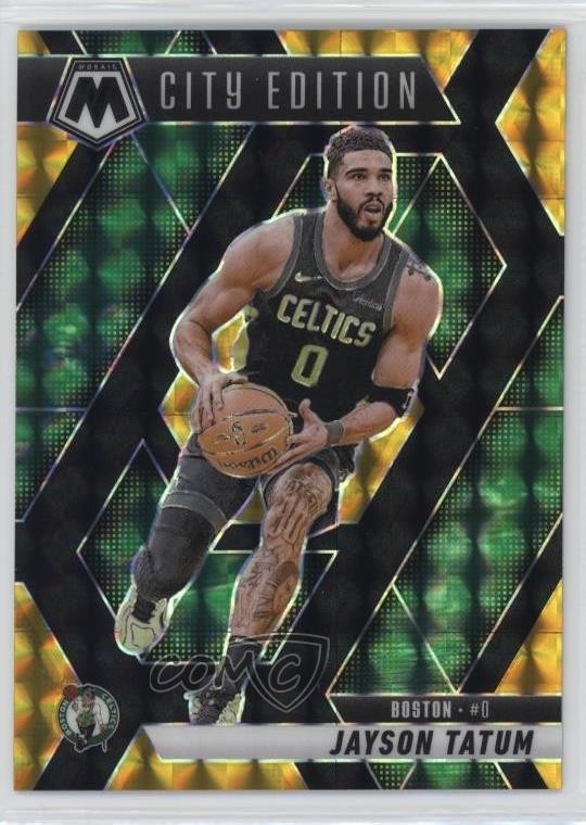 2024-25 Panini Mosaic City Edition Choice Black Gold Prizm 3/8 Jayson Tatum 1o2
