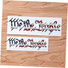 We The People Quote American USA Flag Vinyl Decal Sticker - 2 Pack Glossy, 6