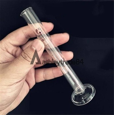 Graduated Measuring Glass Cylinder 10mL Borosilicate Glass (Lab Glassware) #jd