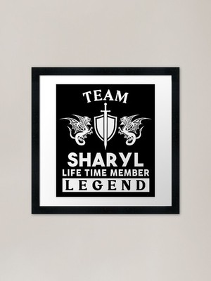 Sharyl Name T Shirt - Sharyl Legend Framed Wall Art Poster Canvas Print Picture