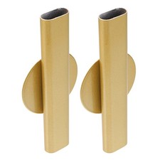 2Pcs Reusable Metal Wall Mounted Flower Vase Golden Color Minimalist Home Decor