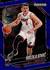 Panini Prizm Black 2024-25 #194 Nikola Jovic Blue Ice #/125