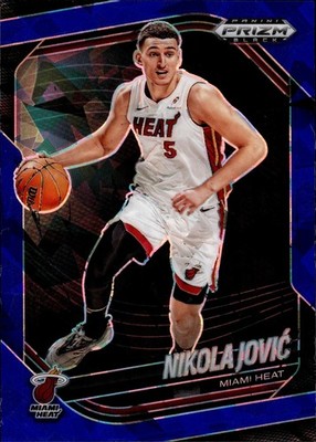 Panini Prizm Black 2024-25 #194 Nikola Jovic Blue Ice #/125
