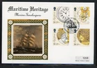 Great Britain 1993 SG 1654-7 Harrison Marine Chronometer Ships Mercury Silk FDC