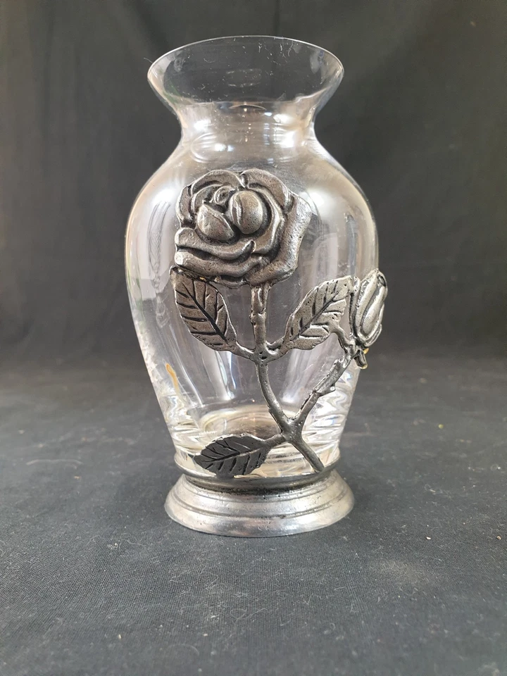 Vase RCR ROYAL CRYSTAL ROCK Cristallo AL Plomb 24%   ITALIA Metallmontierung - Bild 4 von 4