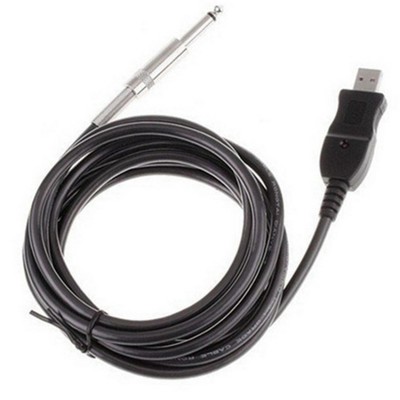 3M Guitar Bass 1/4'' USB to 6.3mm Jack Link Connection Recording Adapter Cable