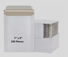 100 Pack 7X9 inch Self Seal Photo Document Mailer Stay Flat Cardboard Envelope